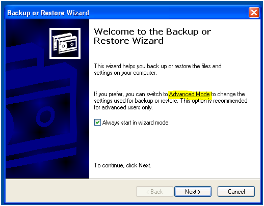 How To Perform A Backup In Windows Xp Run Networks