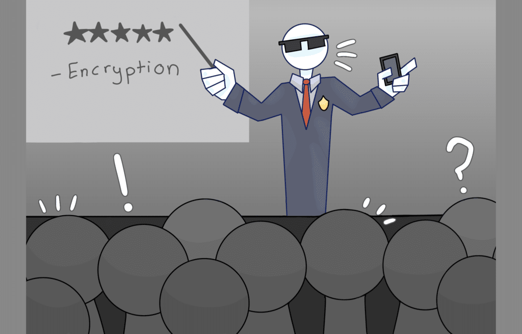 IT Expert teaching about data privacy